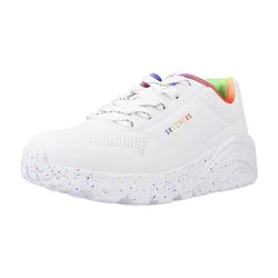 Skechers Patike za devojčice Uno lite rainbow speck gg, Bele