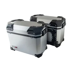 Set bočnih moto kofera MVX 28 l, sivi, sa univerzalnim nosačem