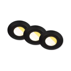 Briloner 7588035 - KOMPLET 3xLED plafonsko svetlo za kupatilo KLIRA 3xLED/4,9W/230V IP44 crno