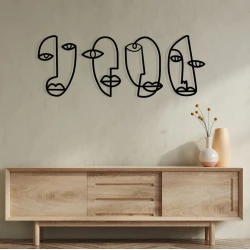 Wallity Zidna dekoracija Anacreon, 133x46cm, Crna