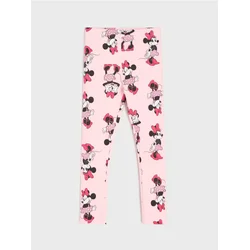 Sinsay - Pamučne helanke Minnie Mouse - pastelno roze