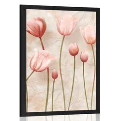 Plakat starožitnih tulipanov - 30x45 no frame