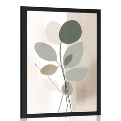 Plakat abstraktne botanične oblike No1 - 20x30 silver