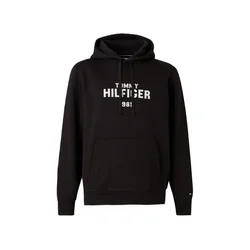 TOMMY HILFIGER Majica črna / bela