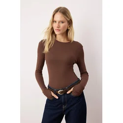 Trendyol Milla ženska bluza Twoaw25Bz00014, braon-braon