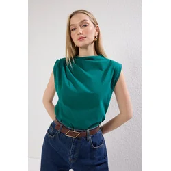 Trendyol Milla Ženska majica TWOSS24TS00051, Zelena