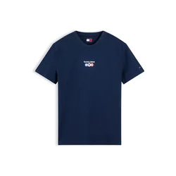 Tommy Jeans Majica NYC azur / temno modra / živo rdeča / bela
