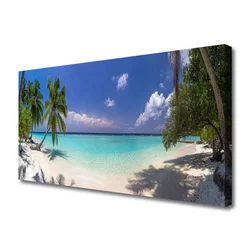 tulup.si Slika na platnu Seaside palm beach landscape 125x50 cm