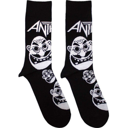 Anthrax Nogavice Faces Pattern B&W Black 40-45