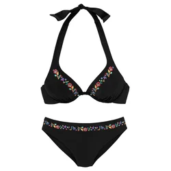 BUFFALO Bikini Flori, črna