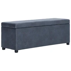 Den Klop s prostorom za shranjevanje 116 cm sivo umetno semi