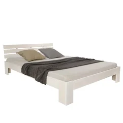 Homestyle4U Francoska postelja, 184x204 cm, bela