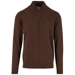 INDICODE JEANS Pletena jopa Tinos temno rjava