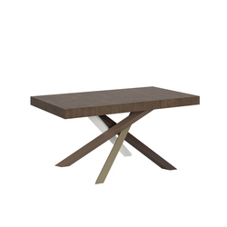 Itamoby ITAMOBY Volantis (90x160/420 cm) - oreh, barva nog: bela, rjava - raztegljiva jedilna miza, (20842852)