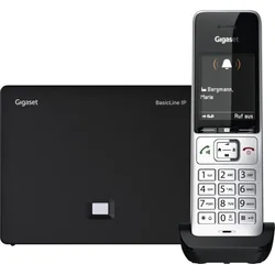 Gigaset BasicLine IP + COMFORT 500HX DECT telephone Caller ID Black, Silver
