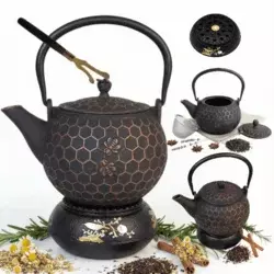 shumee Litoželezni grelnik vode 1,8 l, infuzer za čaj + grelec + vilice