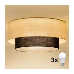 Brilagi - LED plafonsko svetlo BOHO STIL 3xE27/15W/230V prečnik 60 cm krem/braon