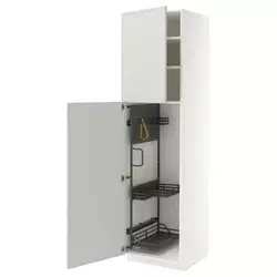 METOD Visoki element-ostava, bela/Aspudden svetlosiva, 60x60x220 cm