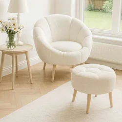 ATELIER DEL SOFA Fotelja i tabure Lida White