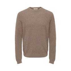 Only & Sons Pulover ONSLoui rjava