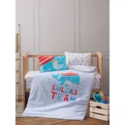 Lessentiel Maison Komplet posteljine Sailor, 100x150 cm, Plavi