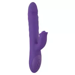 Rabbit vibrator z rotiranjem in potiskanjem