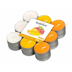 Bolsius Tea 18 kosov dišečih sveč Mango v treh barvah