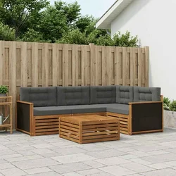 Set vanjskih sofa 5 pcs Prirodna i antracit 79 x 79 x 37 cm