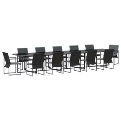 Vrtni set za objed 13 pcs Crna Čelik