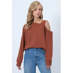 Trend Alacati Stili Ženska bluza Alc-X14574, Smeđa