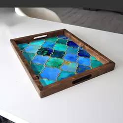 Aberto Design Poslužavnik REF005 48 x 38 x 4 cm, Šareni