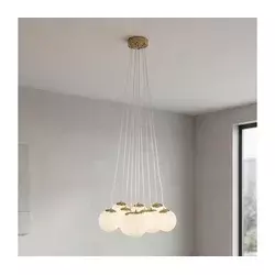 Brilagi - Luster na sajli GLOBE 10xE14/15W/230V bela