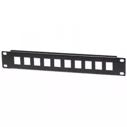 INTELLINET 10 Rackmount Blank Patch Panel 10 Port 1U crni