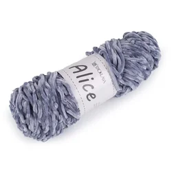 Pletena preja Alice 100 g - modro-sivkasta.