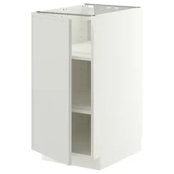 METOD Podni element s policama, bela/Aspudden svetlosiva, 40x60 cm