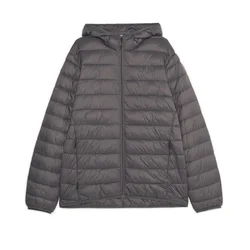 Cropp - Prošivena puffer jakna s kapuljačom - tamno siva