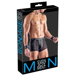 Svenjoyment Bondage Men’s Pants L Black With Handcuffs & Open Back 21335711721
