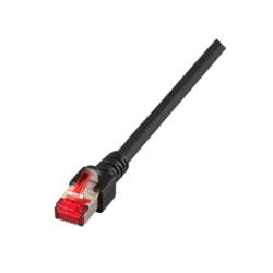 EFB Elektronik LAN (RJ45) Mreža Priključni kabel CAT 6 S/FTP 25 m Crna Vatrostalan, Bez halogena, sa zaštitom za nosić, pozlaćeni kontakti EFB