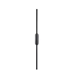 Crna zidna LED lampa 12W 3000K IP20 1m