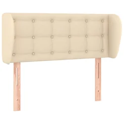 Vidaxl Vzglavje z ušesi krem 93x23x78/88 cm blago
