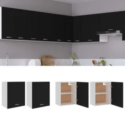 Viseći ormarići 2 kom Lyon crni 50x31x60 cm Inženirsko drvo
