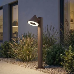 Lindby LED-ulična svetilka Soran, rjava, 60 cm, kovina, IP44 - Sodobni - rjava, bela