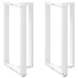 Noge za barski stol T-oblika 2 kom Bijele 60x35x(100-101) cm Čelik