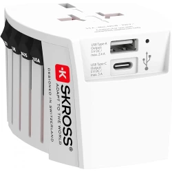 SKROSS PA48USBC - Putni adapter MUV USB AC, USB A+C, 15W