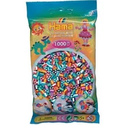 Hama Midi perle 207-90 mešanica 6 barv črtaste dvobarvne 1000 kosov