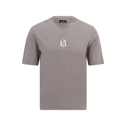 ARMANI EXCHANGE Majica temno bež/bela