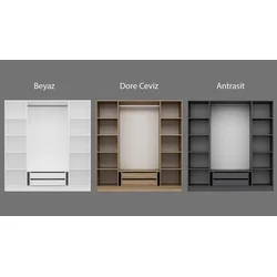 Hanah Home Garderober Kale, 180x210x52 cm, Antracit