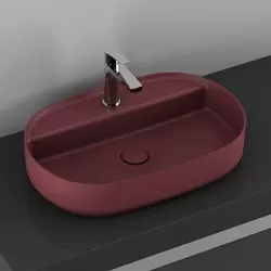 Infinity nadgradni lavabo 60cm rustik bordo