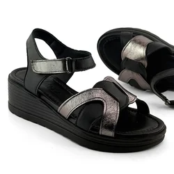 Mona Shoes Ženske sandale, Kožne, Crne