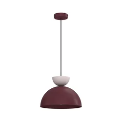 Luster na sajli NEVIS 1xE27/15W/230V prečnik 29 cm bordo